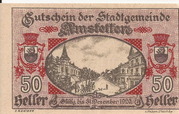 50 Heller (Amstetten) – obverse