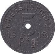 5 Pfennig - Apolda – reverse