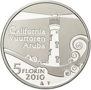 5 Florins - Beatrix (Lighthouse California) – reverse