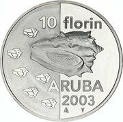 10 Florins - Beatrix (Shellfish) – reverse