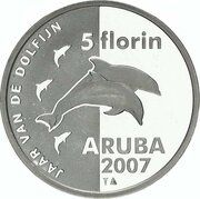 5 Florins - Beatrix (Year of the Dolphin) – reverse