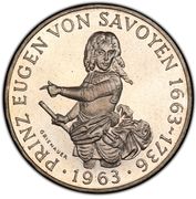 25 Schilling (Prince Eugen von Savoyen) – reverse