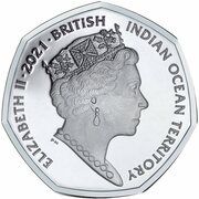 50 Pence - Elizabeth II (Clown triggerfish; Silver) – obverse