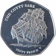 50 Pence - Elizabeth II (The Cutty Sark) – reverse