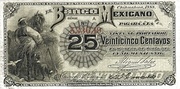 25 Centavos (El Banco Mexicano) – obverse