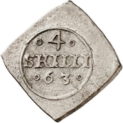 4 Skilling - Frederik II (Seven-Years War coinage) – reverse