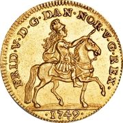 1 Ducat - Frederik V – obverse