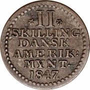 2 Skilling - Christian VIII – reverse