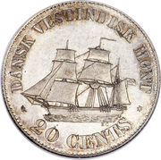 20 Cents - Frederik VII – reverse