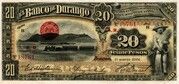 20 Pesos (El Banco de Durango) – obverse