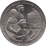 ¼ Dollar "Washington Quarter" (Ellis Island (Statue of Liberty National Monument), New Jersey) – reverse