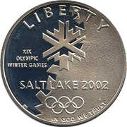 1 Dollar (Salt Lake City Olympic Games) – obverse