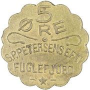 5 Øre (S. P. Petersens Eftf; Big letters) - obverse