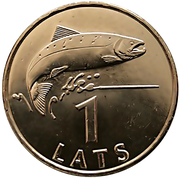 1 Lats (Salmon) – reverse