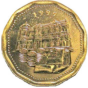 20 Avos (S.A.R. Coinage; Macao's Return to China) - reverse