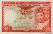 5000 Francs – obverse