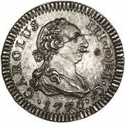 ½ Real - Carlos III (Pattern; Obverse Trial) – obverse