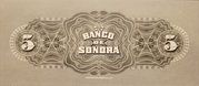 5 Pesos (El Banco de Sonora) – reverse