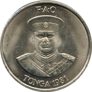 20 Seniti - Taufa'ahau Tupou IV (FAO) - obverse