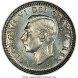 Picture 1 of a sold 10 Cents - George VI (w/o IND:IMP:)