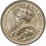 Picture 1 of a sold 25 Cents - George V