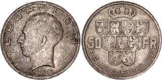 Picture 1 of a sold 50 Francs - Léopold III (BELGIQUE:BELGIE)